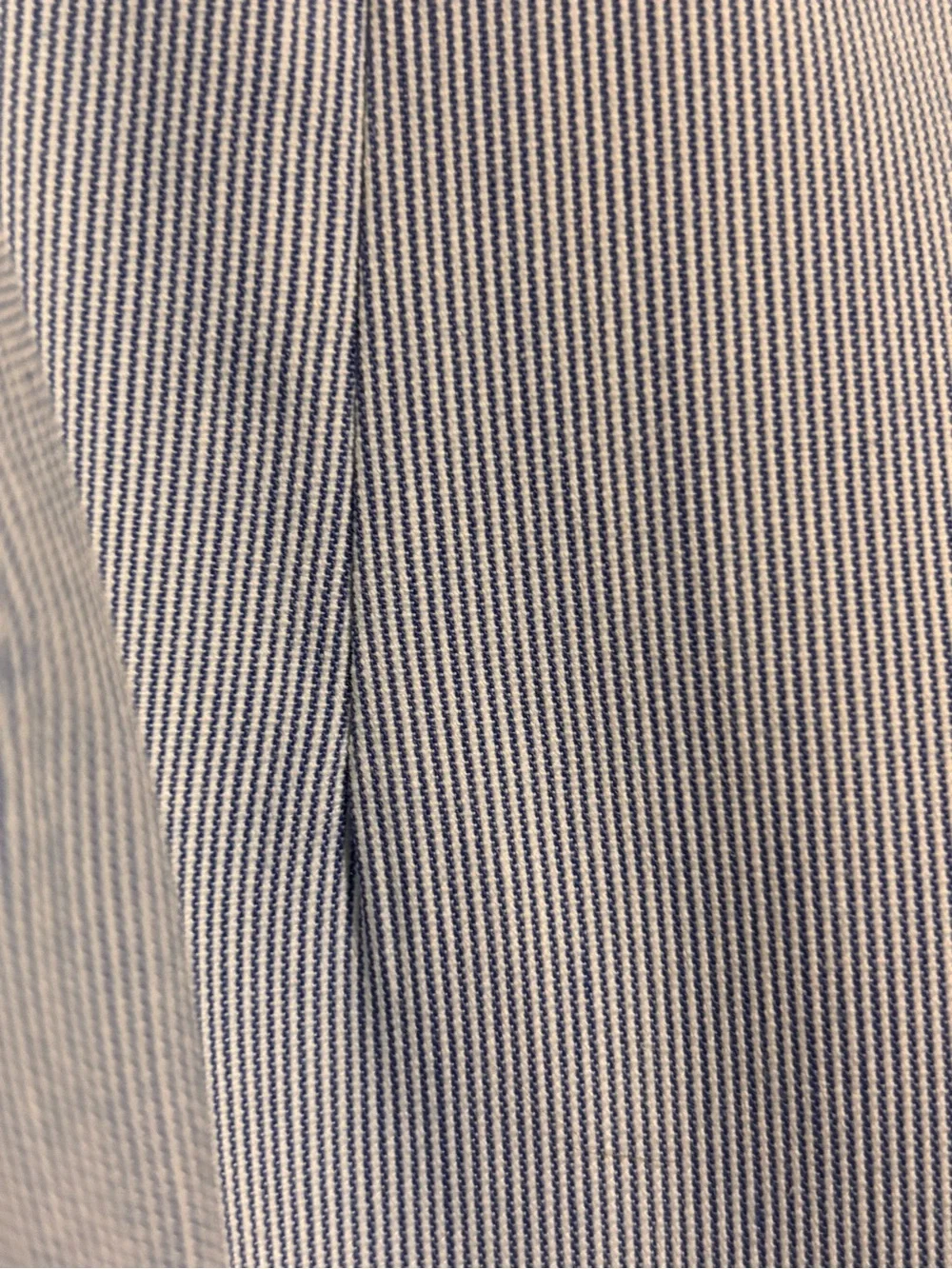 Vintage E. H. WOODS Light Blue Pinstripe Women's Pencil Skirt Sz 12 - Classic